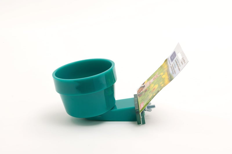 Lixit Quick Lock Cage Bowls for Small Animals and Birds. (10oz, Teal) - Image 3